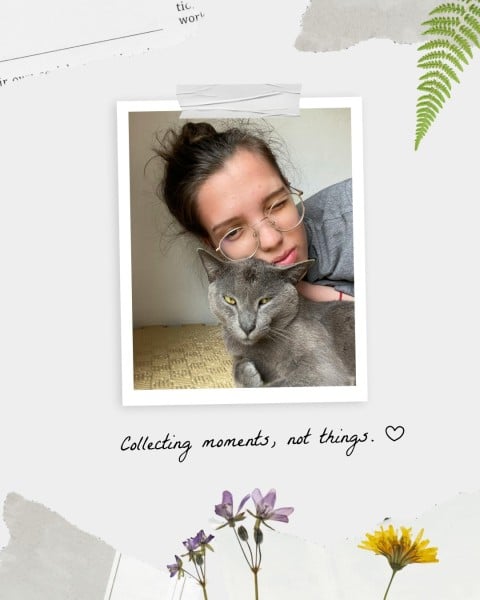 Gray Minimalist Style Photo Collage