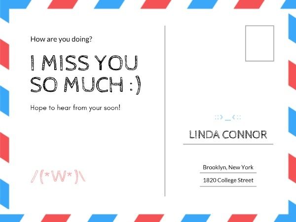 wishes, greeting, missing, I Miss You Card Template