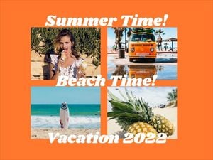 photograph, love, life, Summer Beach Collage Photo Collage 4:3 Template