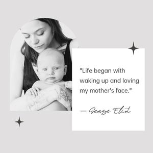 mothers day, mother day, greeting, Gray Simple Mother's Day Quote Instagram Post Template