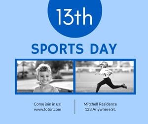 birthday, party, anniversary, Sports Day Announcement Facebook Post Template