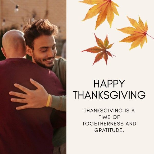 感謝のハッピー感謝祭ソーシャルメディア Instagram投稿