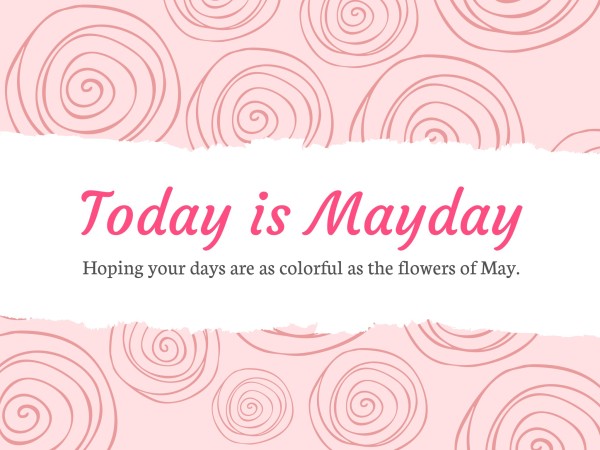 Pink Flower Of May Card
