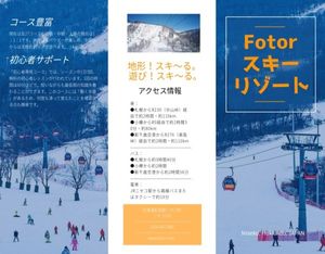 marketing, business, company, Blue Snow Ski Travel Brochure Template