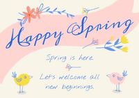 Happy Spring Postcard