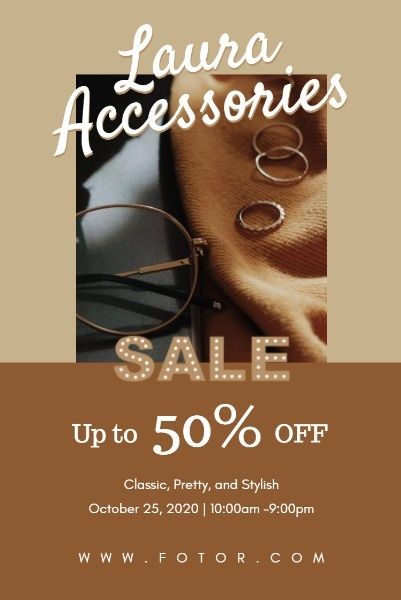 accessories, fashion, discount, Accessory Sales Pinterest Post Template