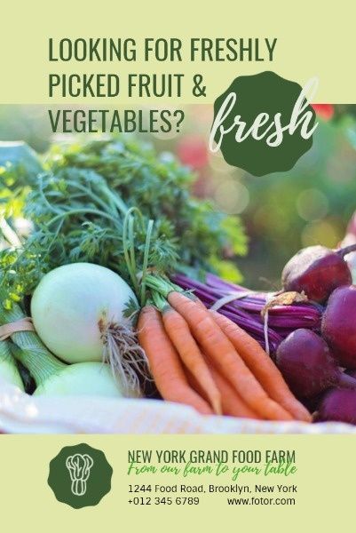vegetable, fresh food, fruits, Food Farm Sale Pinterest Post Template