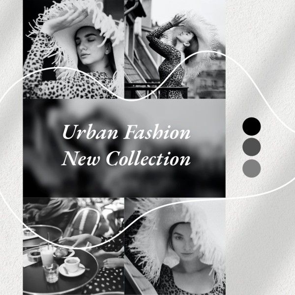 style, trends, life, Urban Fashion New Collection Photo Collage (Square) Template