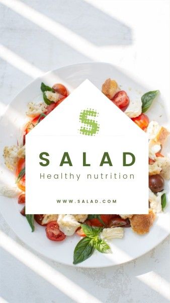 サラダ健康と有機食品のブランディング Instagram Story