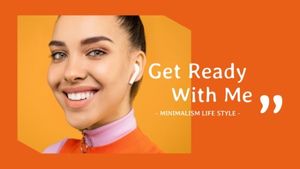woman, girl power, womens right, Orange Women Power Quote Youtube Channel Art Template