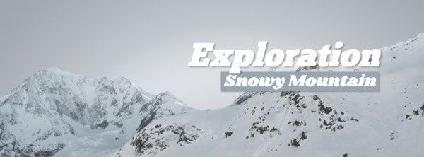 Snowy Mountain Facebook Cover Template and Ideas for Design | Fotor