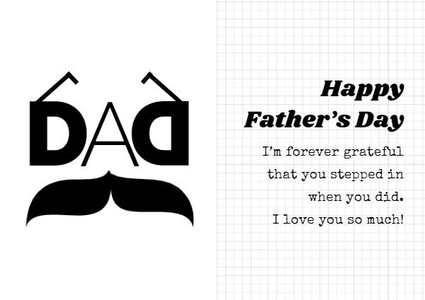 quote, celebration, letter, Father's Day Postcard Template