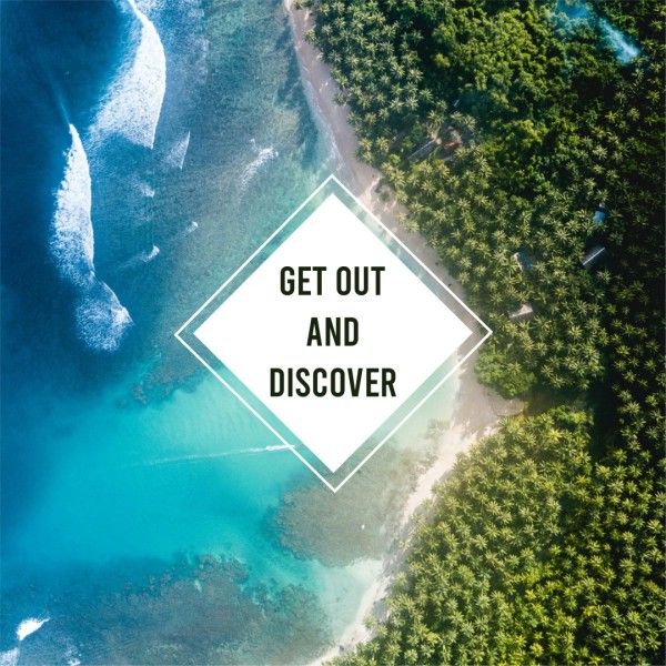 life, lifestyle, nature, Discover Travel Quote Instagram Post Template