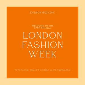 Orange Welcome Sign For Fashion Week Instagram Post