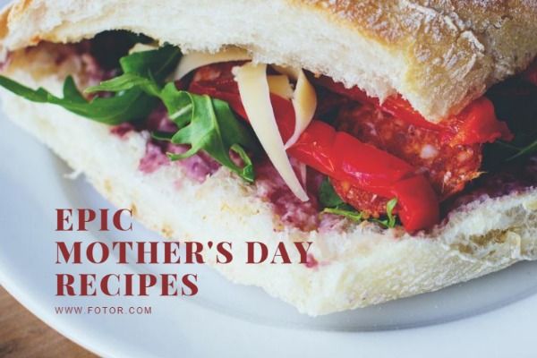 mothers day, hamburger, burger, Mother's Day Recipes Blog Title Template