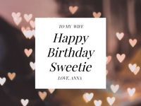 wish, wishes, love, Pink Heart Birthday Card Template