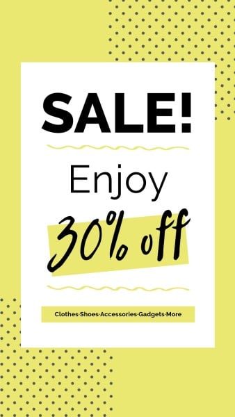 Yellow Simple Store Sale Instagram Story