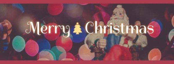 红色圣诞横幅 Facebook封面
