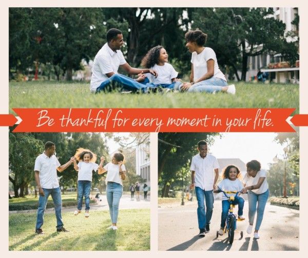 moment, holiday, collage, Happy Thanksgiving Facebook Post Template