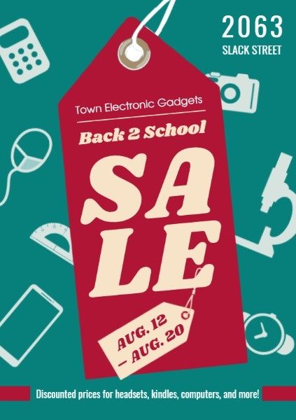 discount, shop, store, Back To School Sale Flyer Template