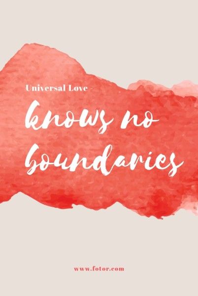 watercolor, brush, handwriting, Simple Love Quote Pinterest Post Template