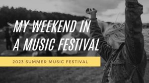 tickets, musical, musician, Music Festival Vlog Youtube Thumbnail Template