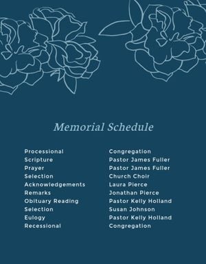 Blue Memorial Schedule Program