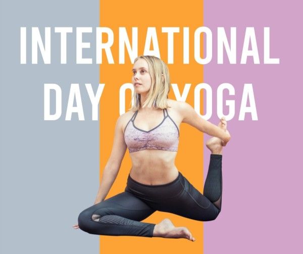 international yoga day, yoga day, woman, Simple International Day Of Yoga Facebook Post Template