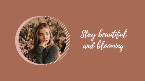 Brown Fashionable Girl Photo YouTube Channel Art Template Youtube Channel Art