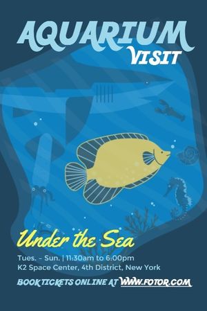 Aquarium Visit Pinterest Post Template and Ideas for Design | Fotor