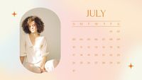 monthly, yearly, monthly calendar, Pink Gradient Photo 2022 Calendar Template