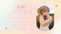 monthly, yearly, monthly calendar, Pink Gradient Photo 2022 Calendar Template