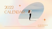 monthly, yearly, monthly calendar, Pink Gradient Photo 2022 Calendar Template