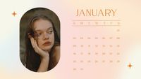 monthly, yearly, monthly calendar, Pink Gradient Photo 2022 Calendar Template