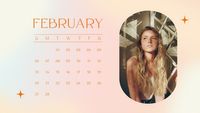 monthly, yearly, monthly calendar, Pink Gradient Photo 2022 Calendar Template