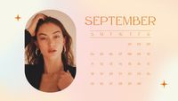 monthly, yearly, monthly calendar, Pink Gradient Photo 2022 Calendar Template