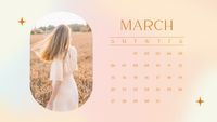 monthly, yearly, monthly calendar, Pink Gradient Photo 2022 Calendar Template