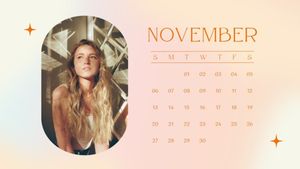 monthly, yearly, monthly calendar, Pink Gradient Photo 2022 Calendar Template