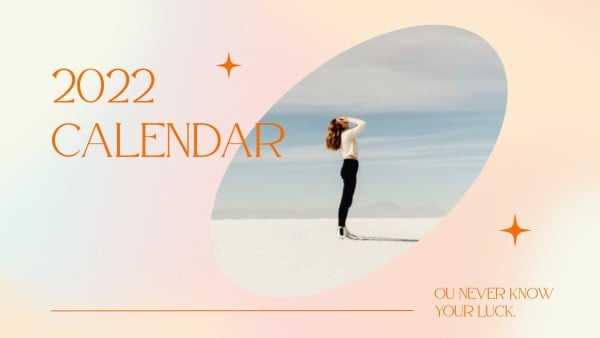 Pink Gradient Photo Calendar 2022 Calendar