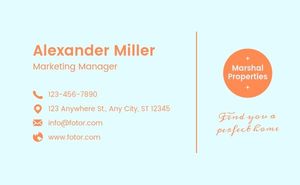 home, house, manager, Beautiful Real Estate Business Card Template