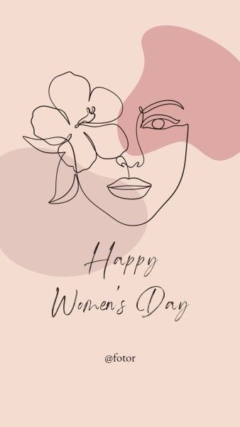 women's day, international women's day, march 8, Beige Illustration International Womens Day Instagram Story Template