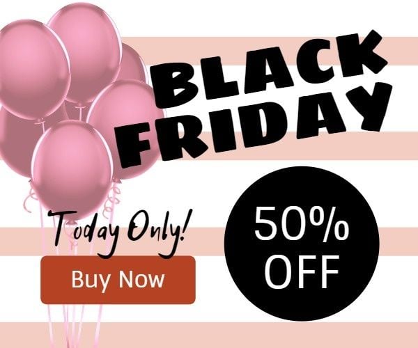 cyber monday, business, promotion, Red Black Friday Online Sale Banner Ads Medium Rectangle Template