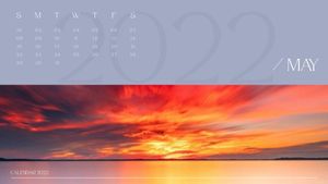 monthly, yearly, monthly calendar, Color Nature Sky 2022 Calendar Template