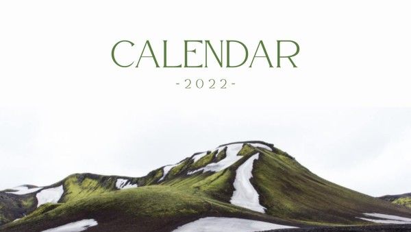 Color Nature Sky Calendar 2022 日历