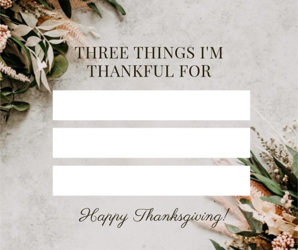 What Are You Grateful For Thanksgiving Facebook投稿