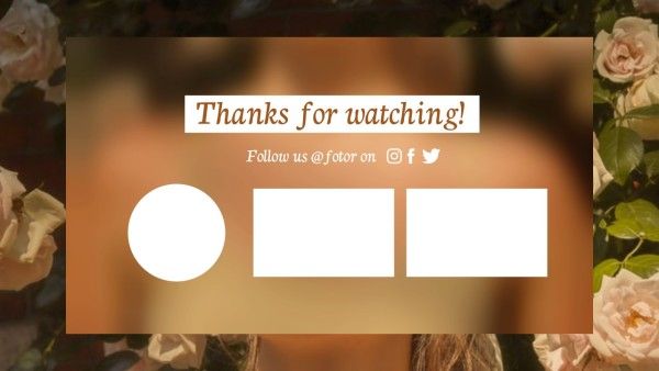 end cards, video, watching, Beautiful Flower Youtube End Screen Template