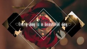 Dark Geometric Valentine's Day Collage YouTube Channel Art Template Youtube Channel Art