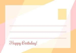 balloon, happy, party, Cute Pink Birthday Card Postcard Template