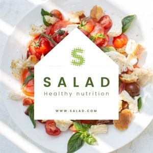 food, organic food, branding, Green Healthy Nutrition Salad Instagram Post Template