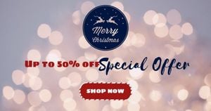 Warm Christmas Special Offer Banner Ads Facebook Ad Medium